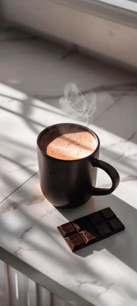 cozy anime girl wallpaper — cup, chocolate, mug, coffee (free 4K phone download)