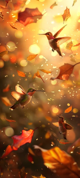 whimsical seasons wallpaper — bird, animal focus, animal, flying (free 4K phone download)