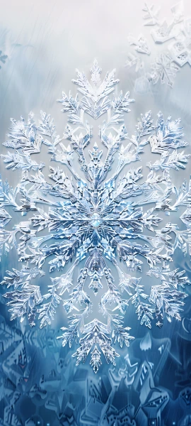festive seasons wallpaper — crystal, ice, blue theme (free 4K phone download)