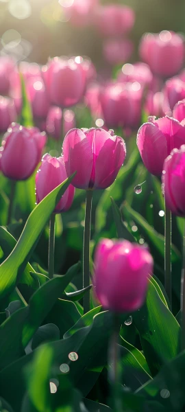 colorful seasons wallpaper — flower, water drop, pink flower, plant (free 4K phone download)