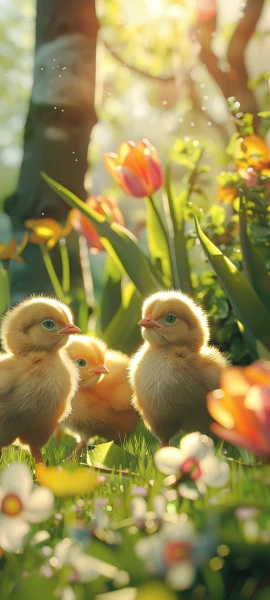 cute seasons wallpaper — flower, bird, animal focus, nature (free 4K phone download)