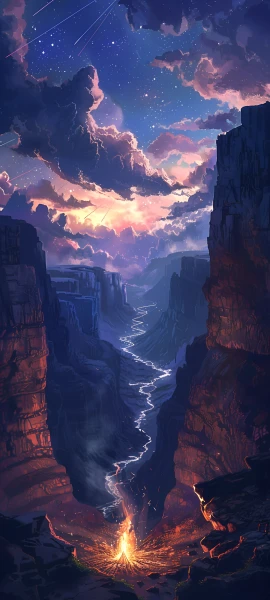 serene seasons wallpaper — scenery, sky, star (sky), cloud (free 4K phone download)