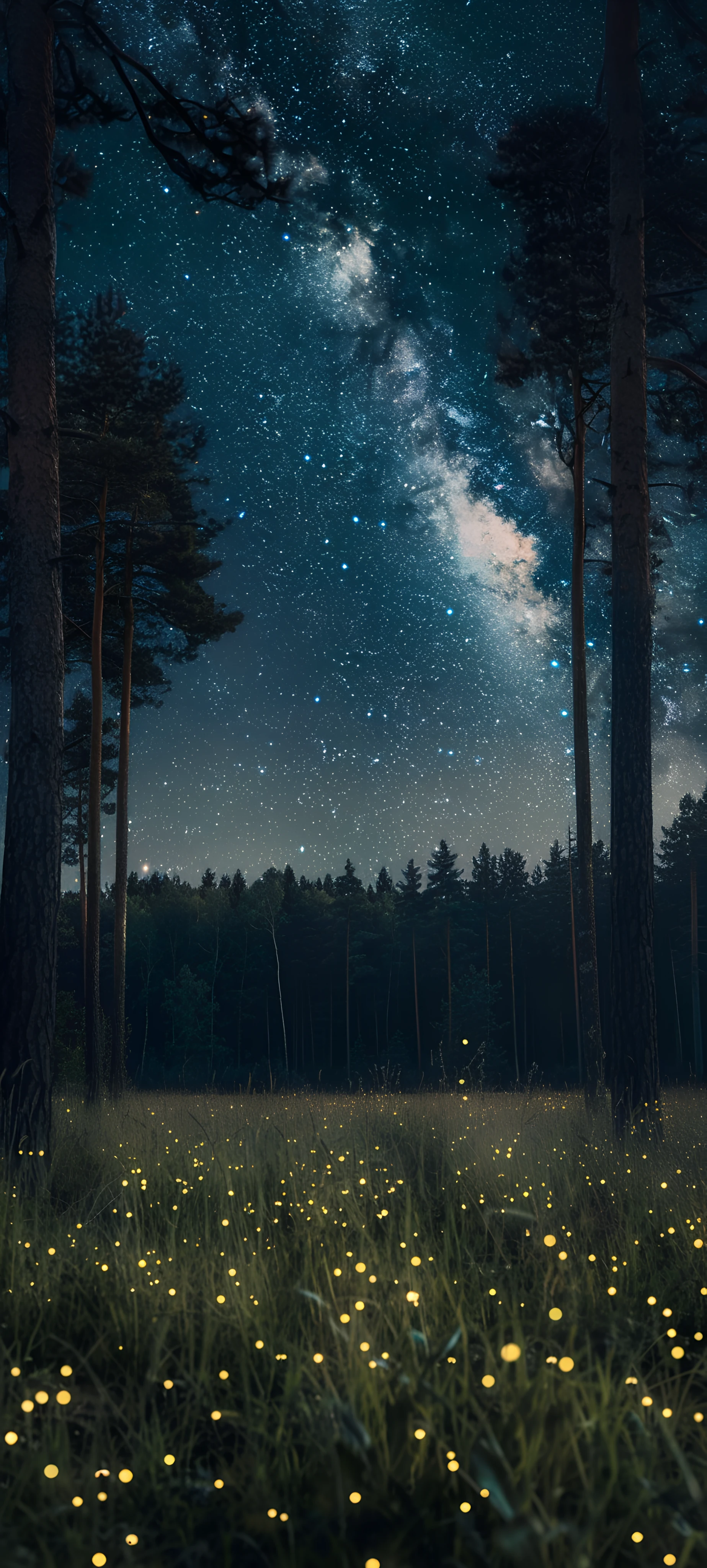 serene seasons wallpaper — sky, star (sky), night, scenery (free 4K phone download)