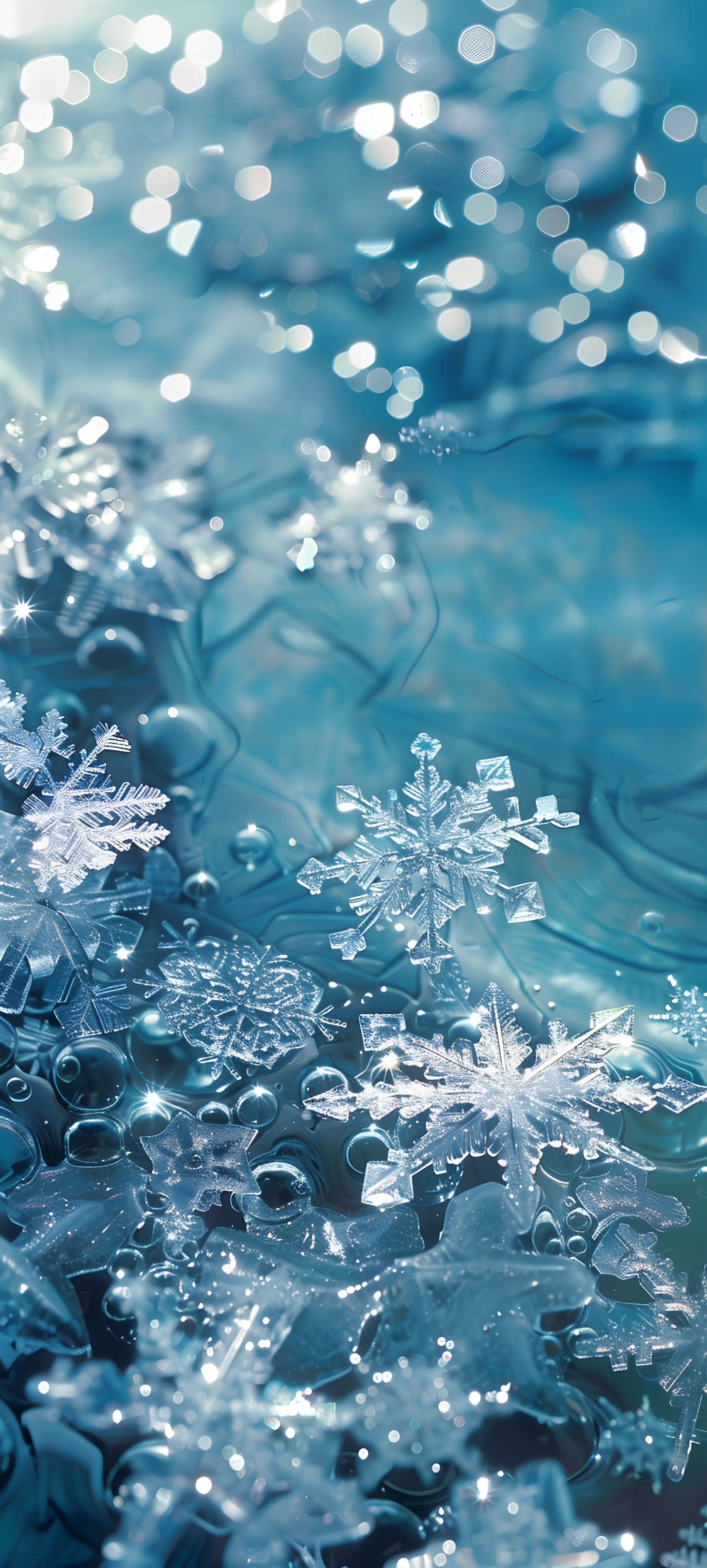 festive seasons wallpaper — blue theme, scenery, underwater (free 4K phone download)