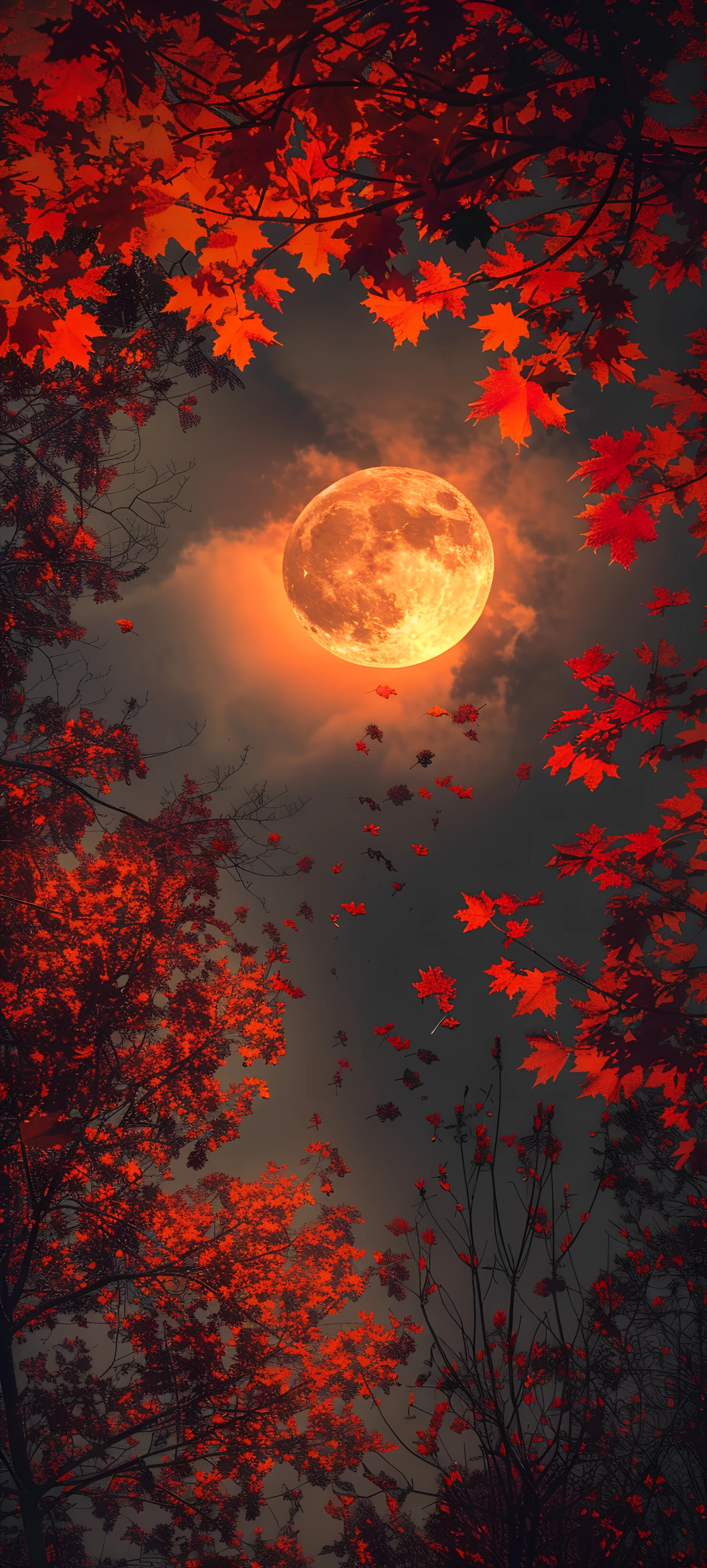 spooky seasons wallpaper — moon, full moon, sky, scenery (free 4K phone download)