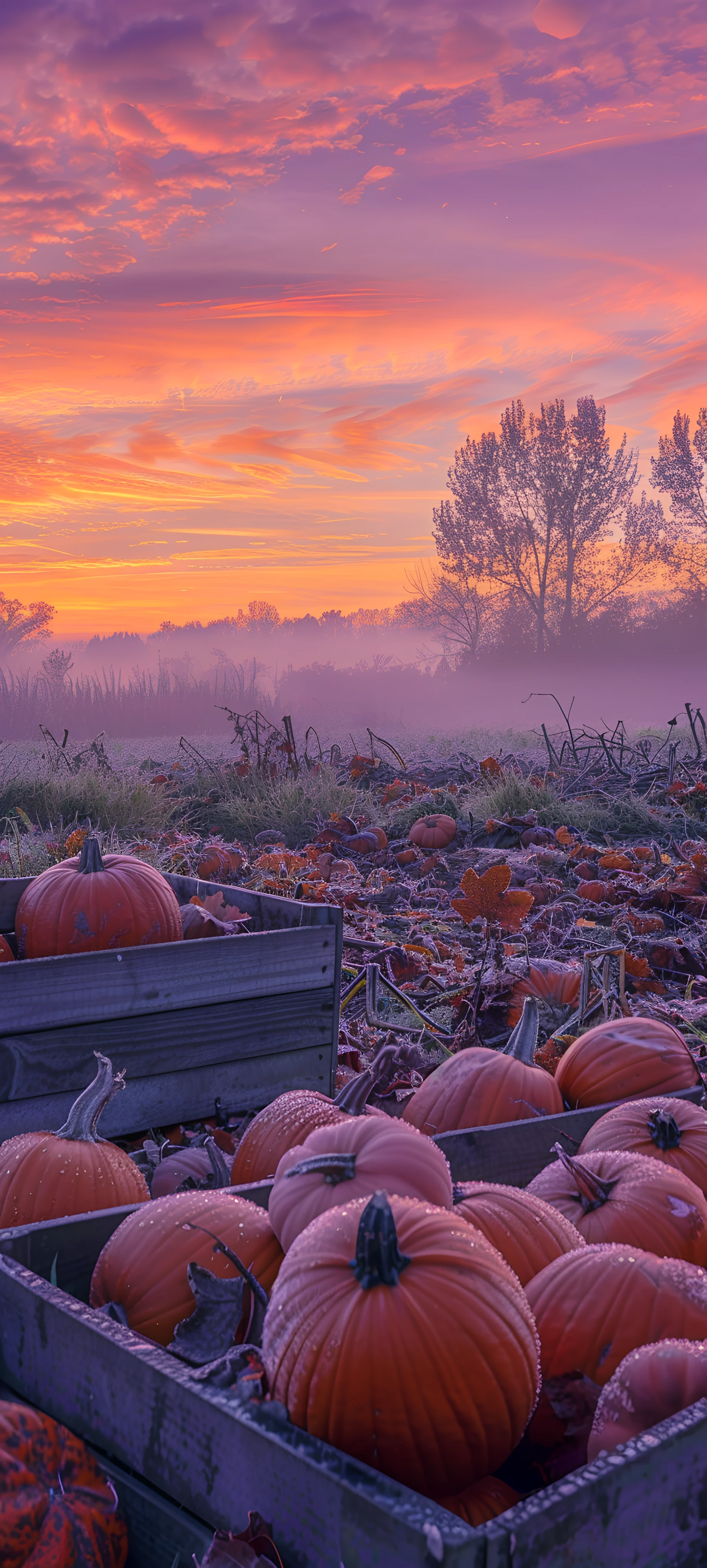 spooky seasons wallpaper — pumpkin, scenery, sky, cloud (free 4K phone download)