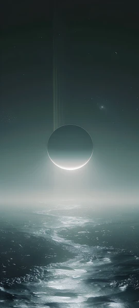 futuristic space wallpaper — scenery, sky, star (sky), ocean (free 4K phone download)