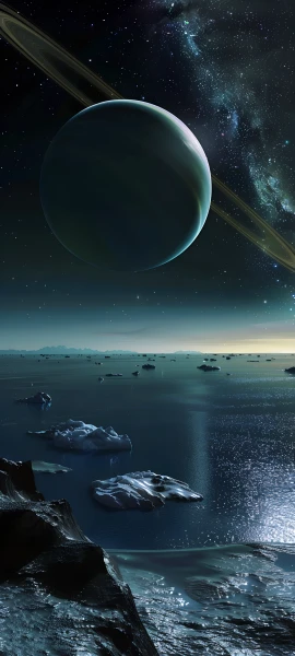 futuristic space wallpaper — star (sky), scenery, sky, starry sky (free 4K phone download)