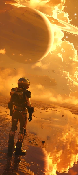futuristic anime boy wallpaper — cloud, sky, helmet, spacesuit (free 4K phone download)