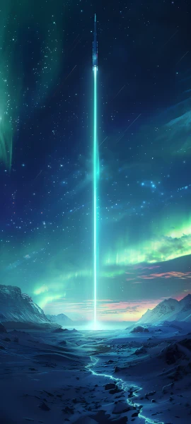 magical space wallpaper — scenery, sky, aurora, star (sky) (free 4K phone download)