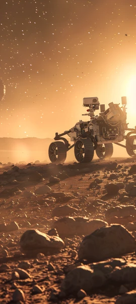 futuristic space wallpaper — motorcycle, motor vehicle, scenery, sky (free 4K phone download)