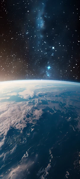 futuristic space wallpaper — space, scenery, star (sky), planet (free 4K phone download)