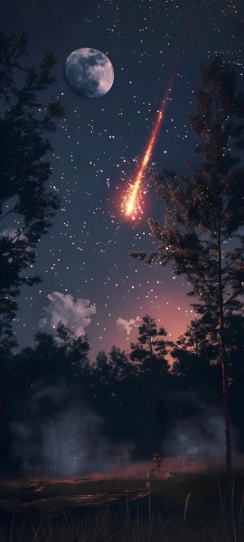 dreamy space wallpaper — scenery, sky, star (sky), moon (free 4K phone download)