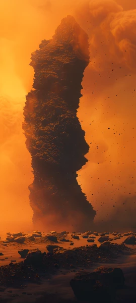 epic space wallpaper — scenery, sky, lava, rock (free 4K phone download)