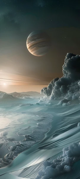 serene space wallpaper — scenery, sky, star (sky), planet (free 4K phone download)