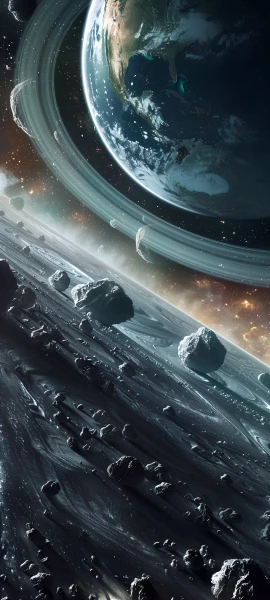 futuristic space wallpaper — planet, space, star (sky), earth (planet) (free 4K phone download)