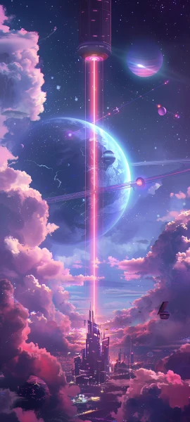 dreamy space wallpaper — cloud, scenery, sky, star (sky) (free 4K phone download)