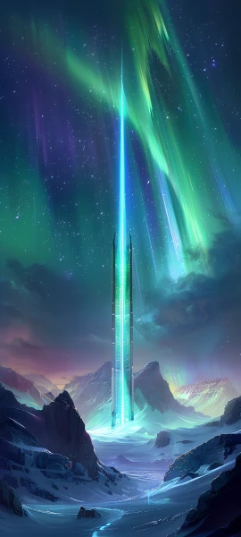 epic space wallpaper — aurora, scenery, sky, mountain (free 4K phone download)