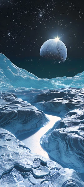 futuristic space wallpaper — star (sky), sky, moon, scenery (free 4K phone download)