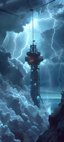 futuristic space wallpaper — cloud, lightning, scenery, sky (free 4K phone download)