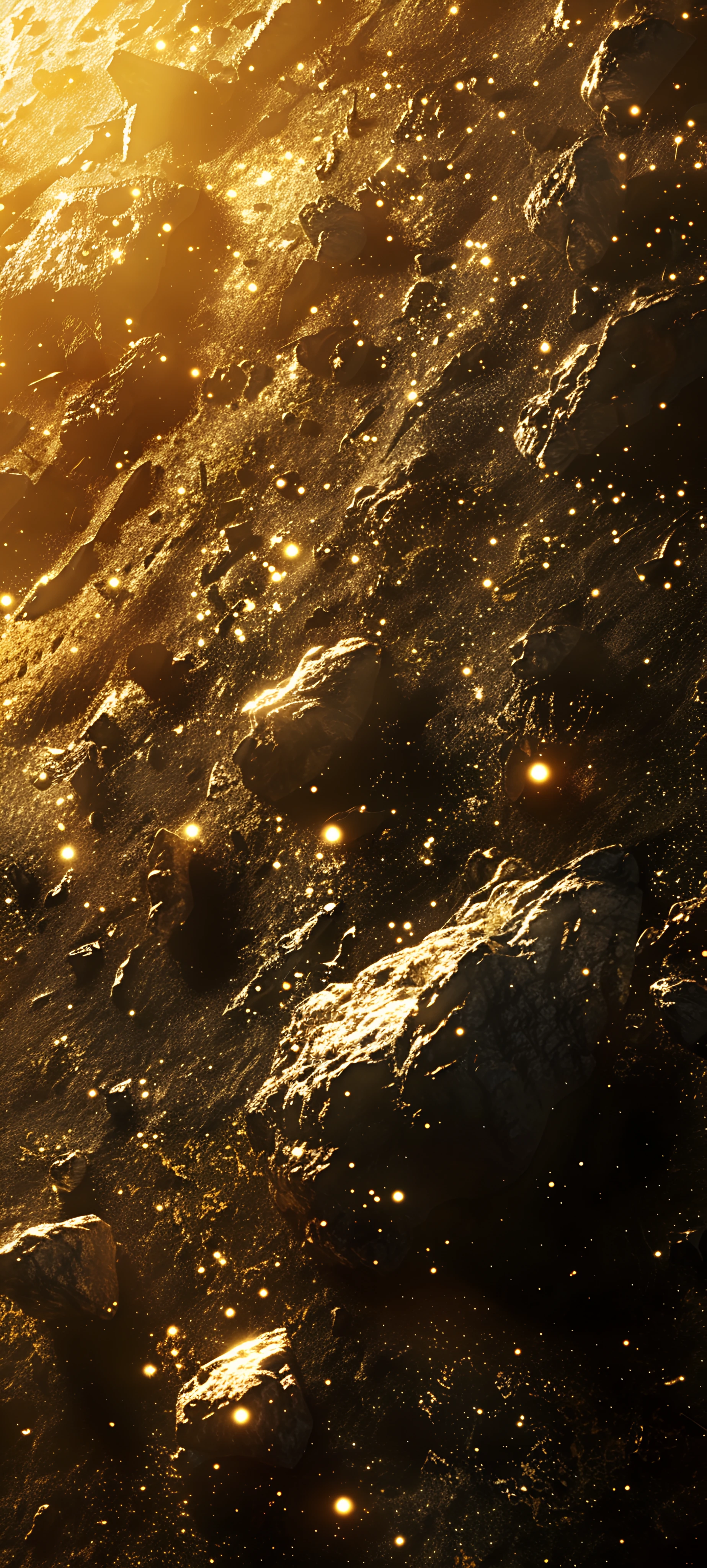 epic anime girl wallpaper — scenery, light particles, sky, city lights (free 4K phone download)
