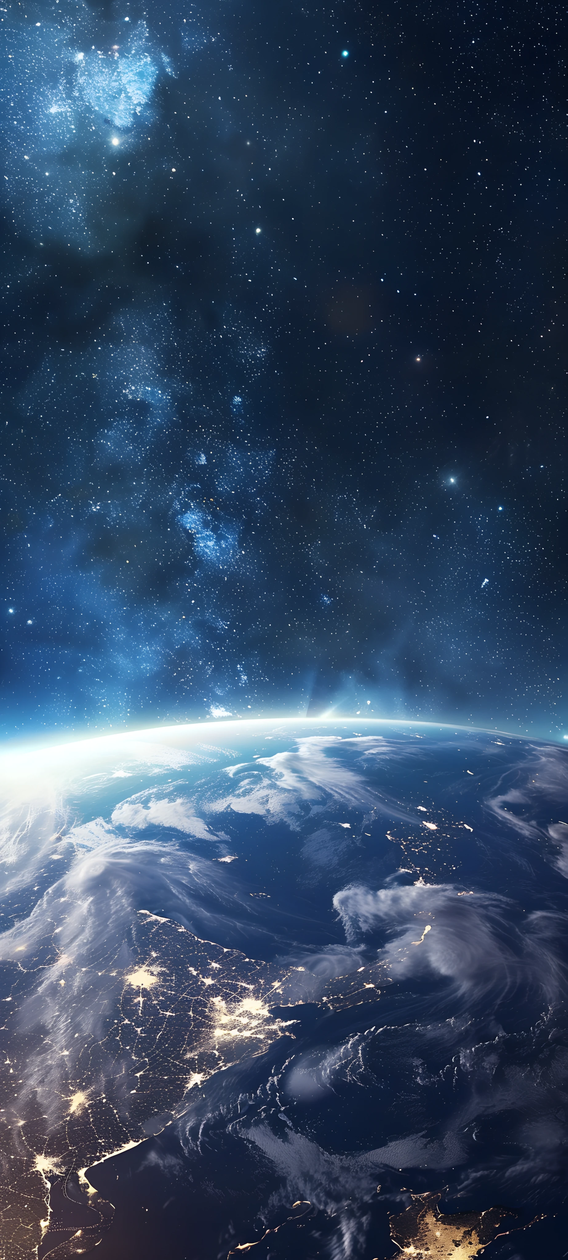 futuristic space wallpaper — scenery, star (sky), sky, planet (free 4K phone download)