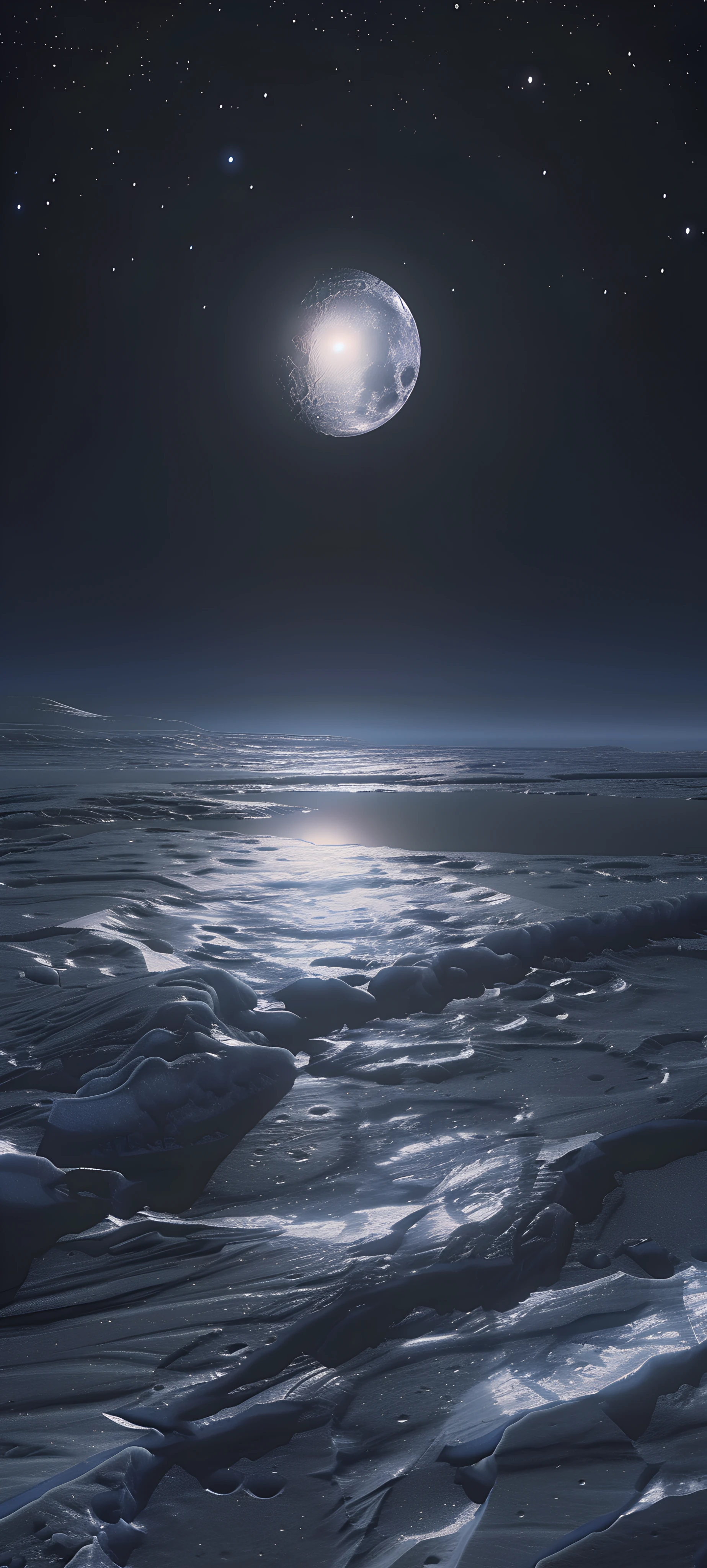 serene space wallpaper — moon, scenery, sky, star (sky) (free 4K phone download)