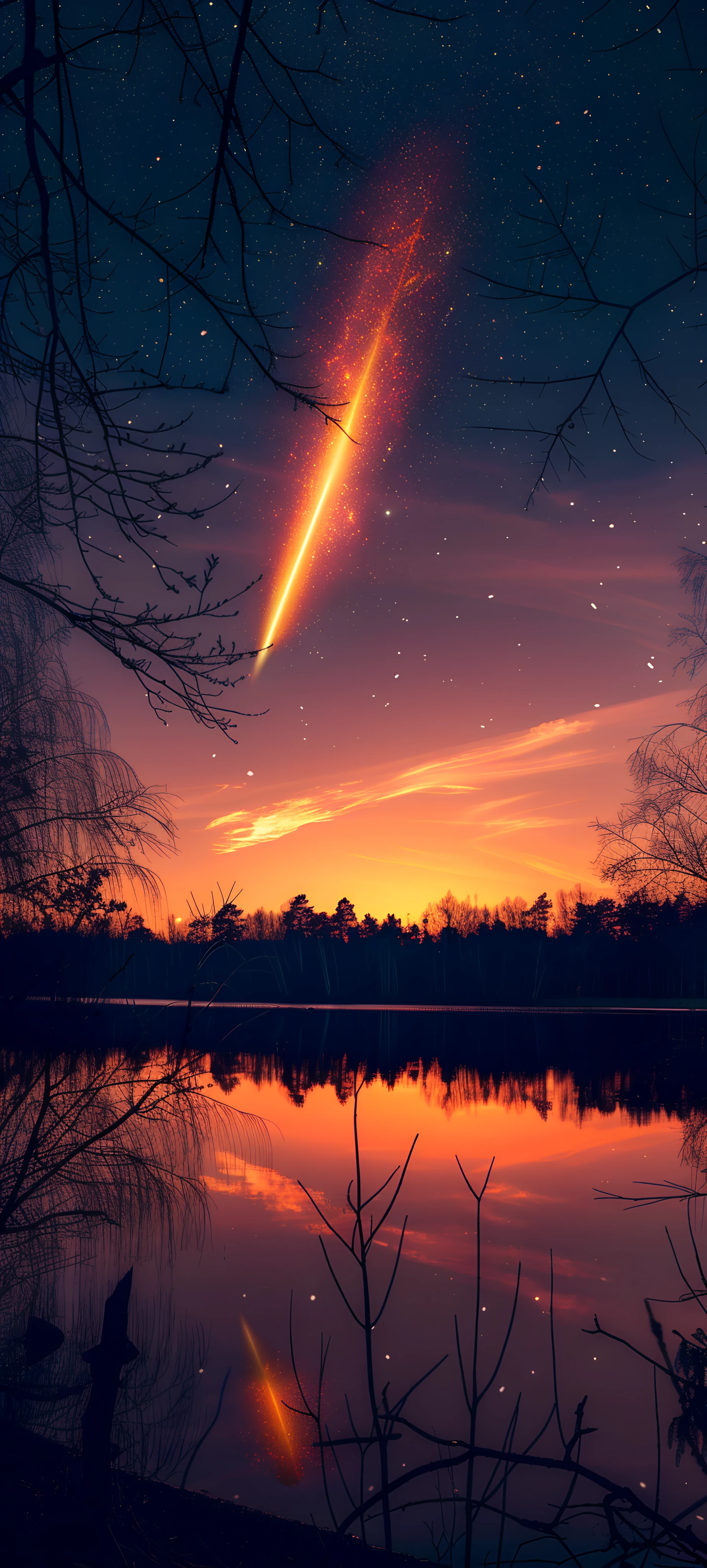 epic space wallpaper — sky, scenery, star (sky), silhouette (free 4K phone download)