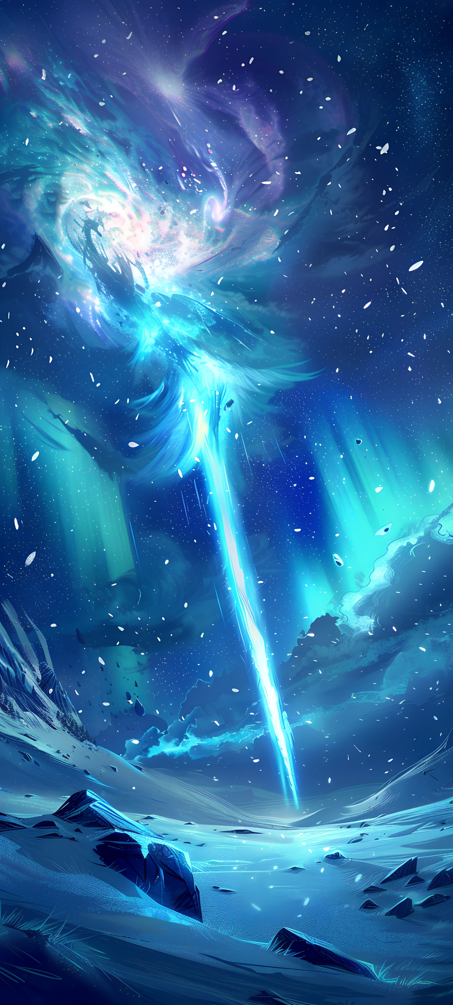 magical space wallpaper — aurora, sky, scenery, star (sky) (free 4K phone download)