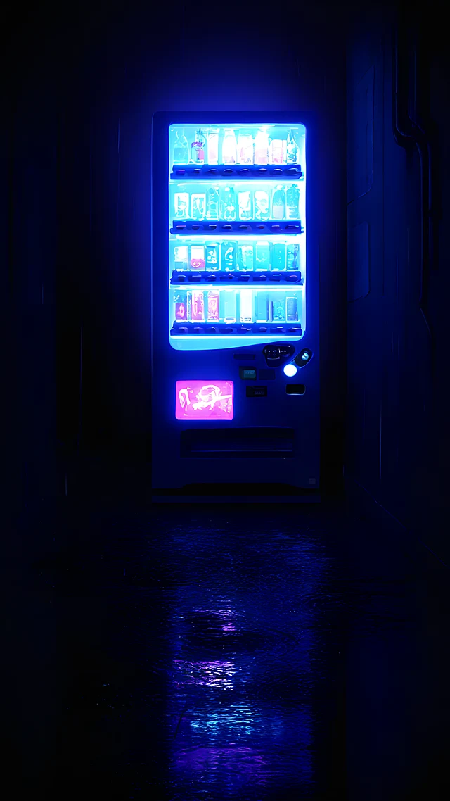 anime wallpaper vending machines alley — 1440×2560