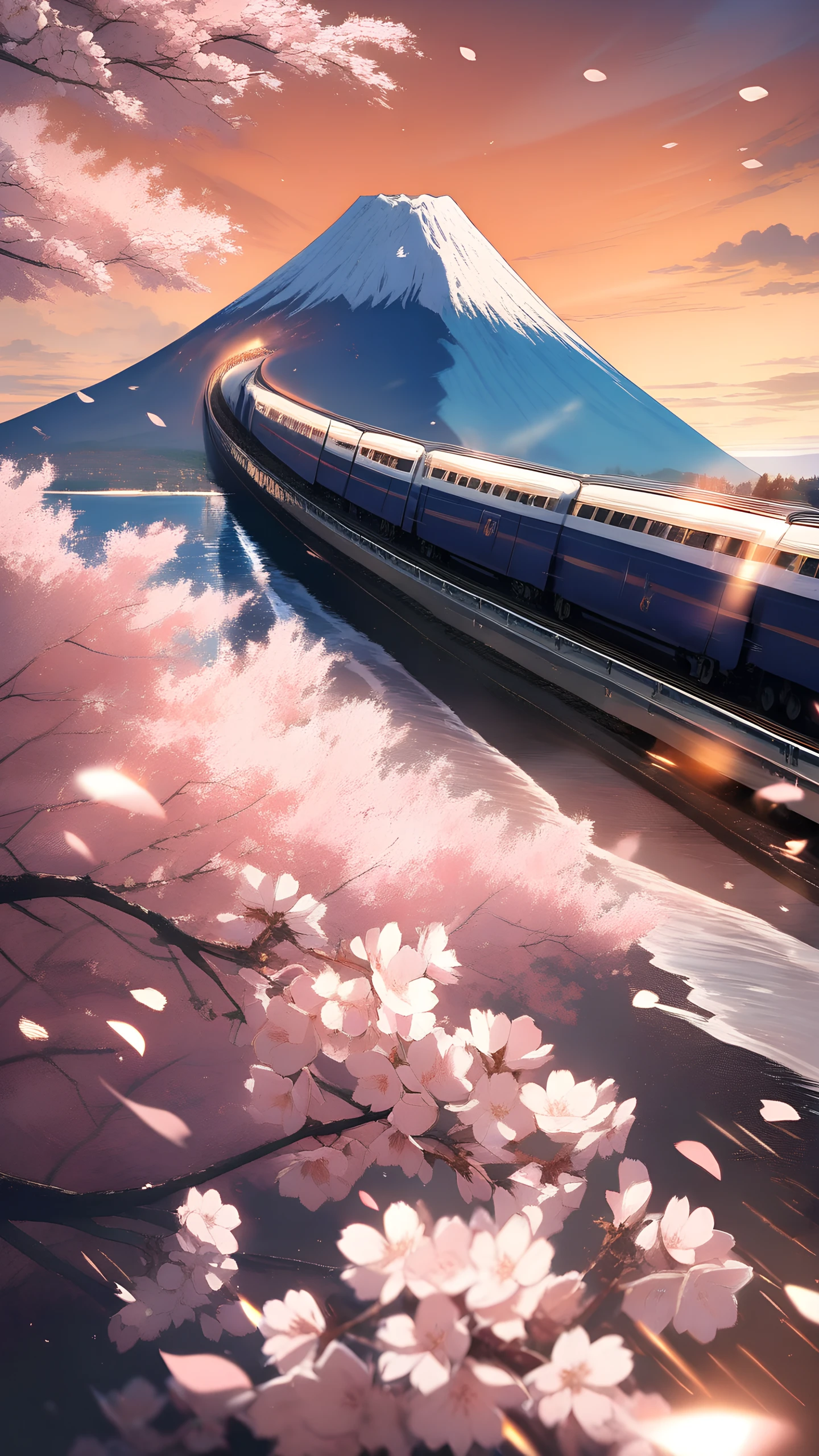 Anime Wallpaper Bullet Train Sunset 1440×2560 anime wallpaper
