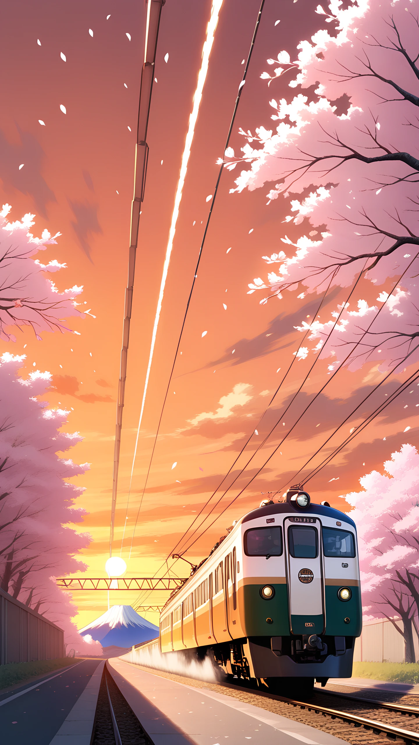 Anime Wallpaper Bullet Train Sunset 1440×2560 anime wallpaper