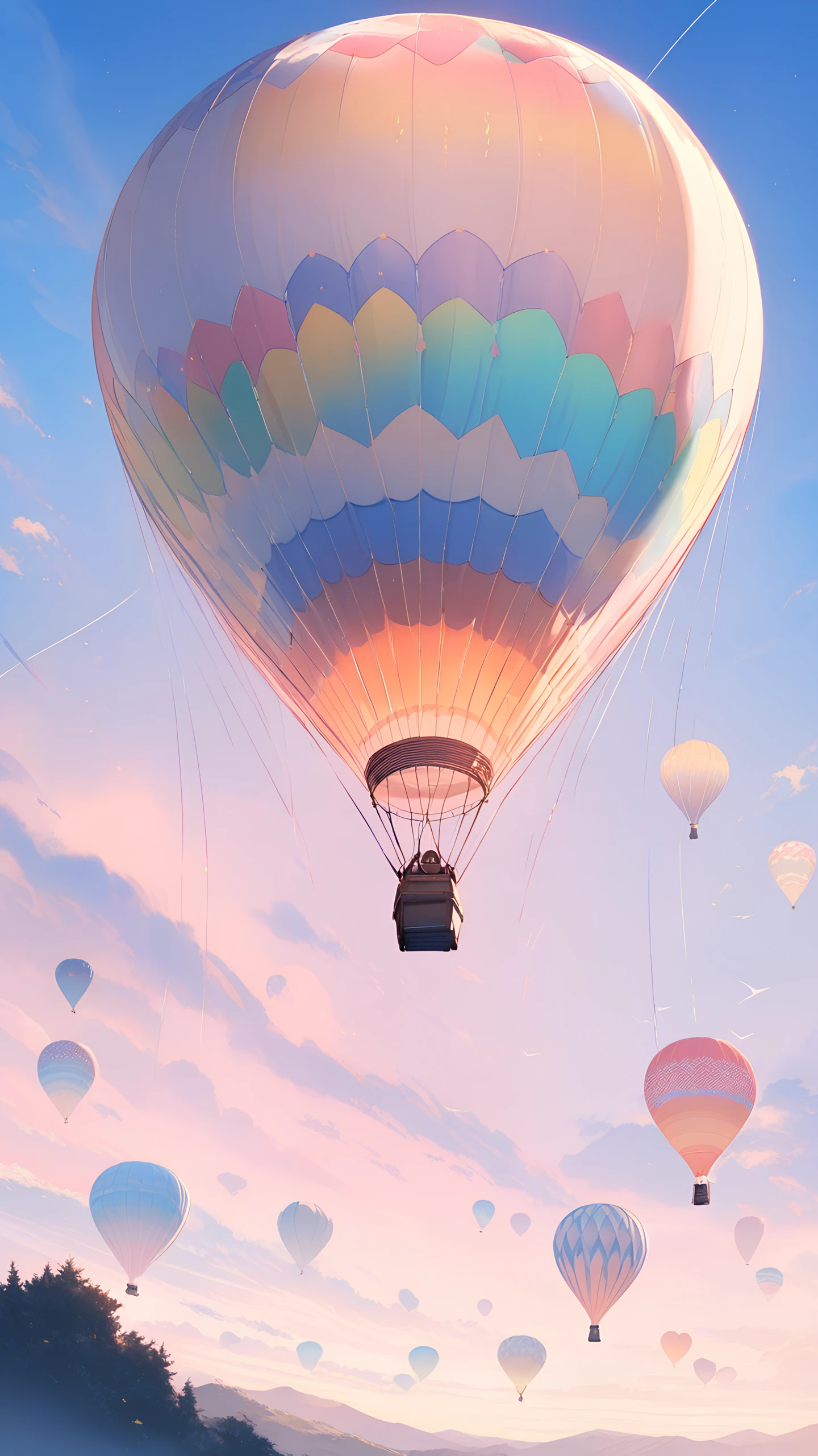 Anime Wallpaper Hot Air Balloons 1440×2560 anime wallpaper
