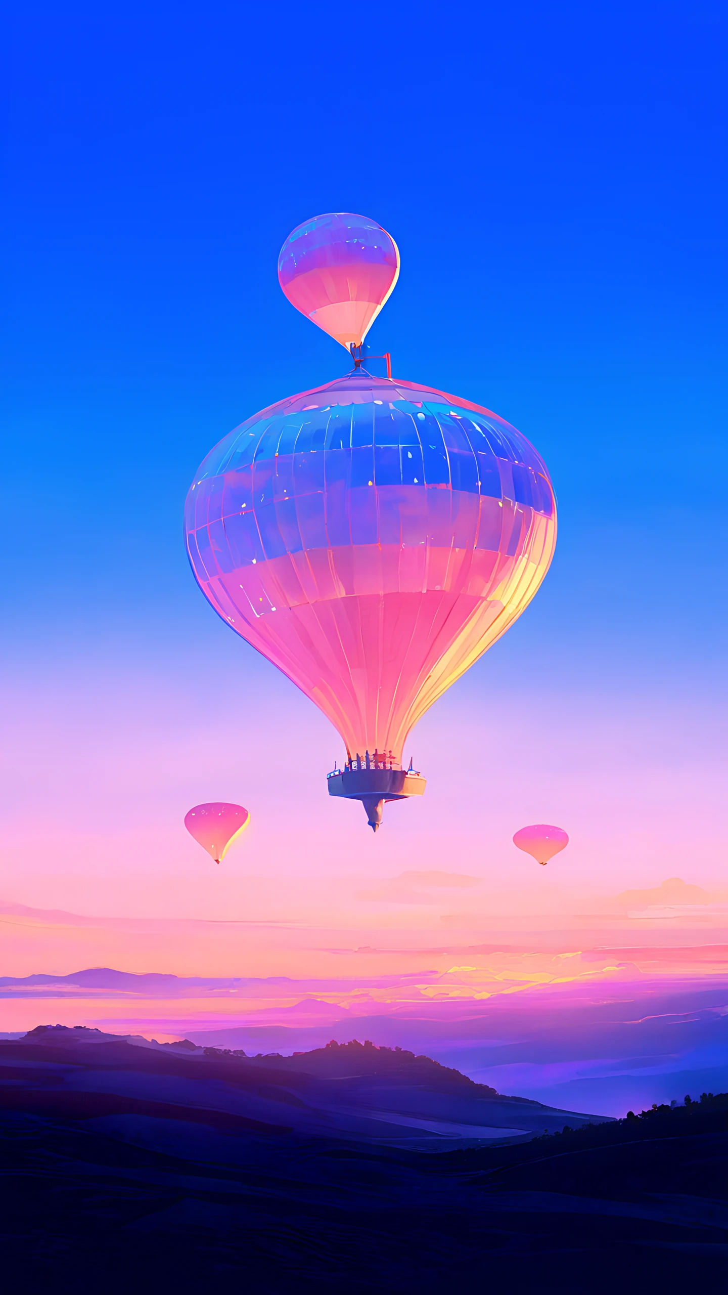 Anime Wallpaper Hot Air Balloons 1440×2560 anime wallpaper