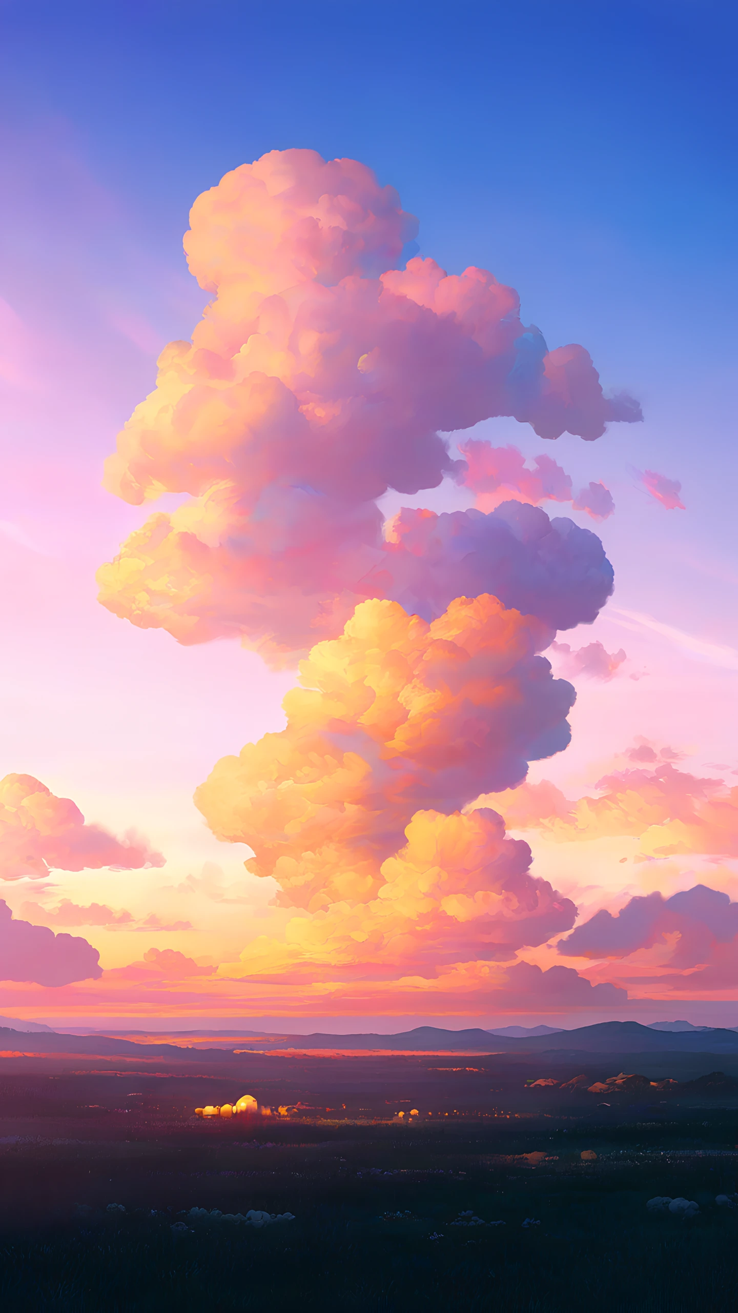 Anime Wallpaper Hot Air Balloons 1440×2560 anime wallpaper