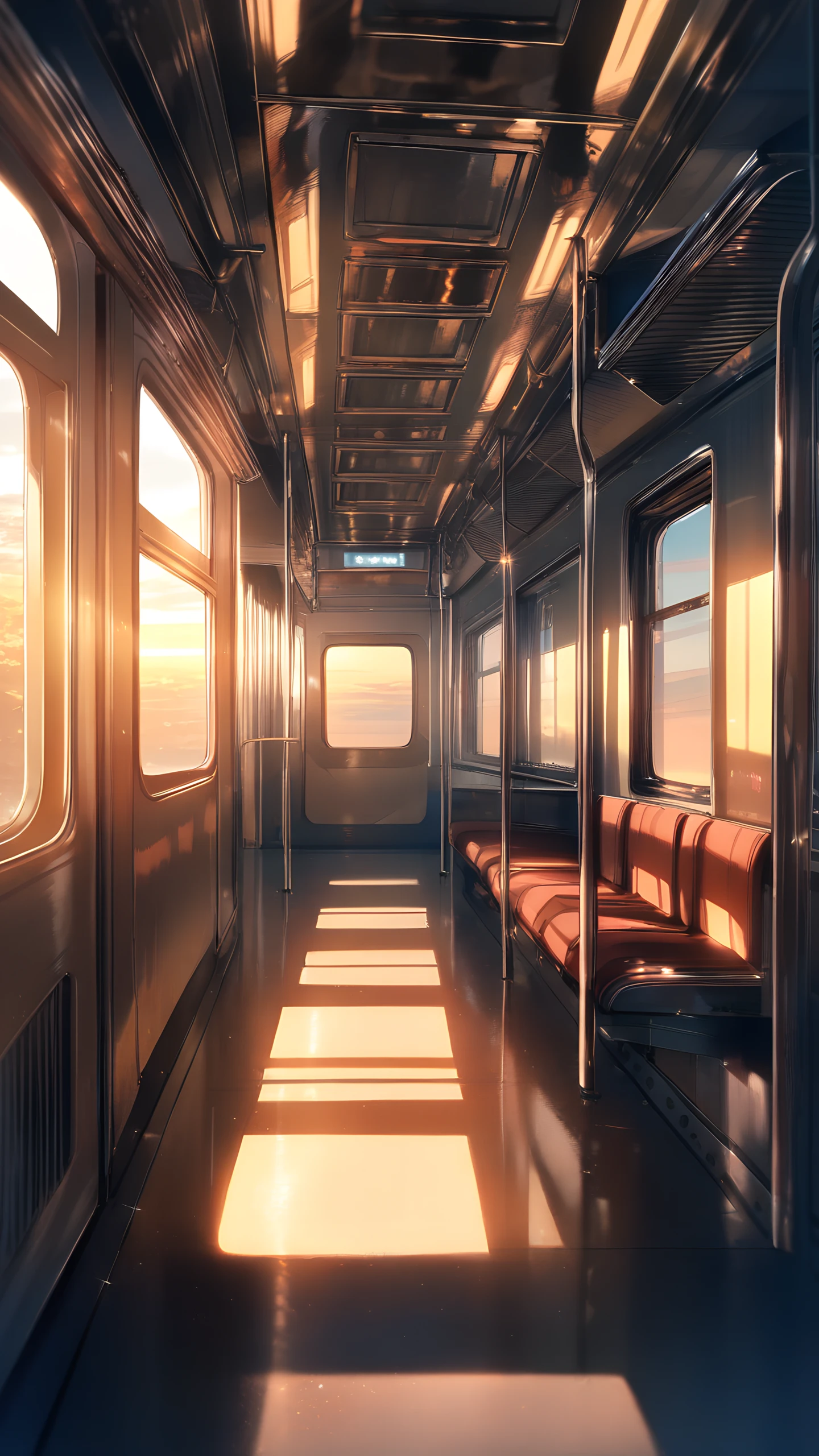 Anime Wallpaper Retro Train Interior 1440×2560 anime wallpaper