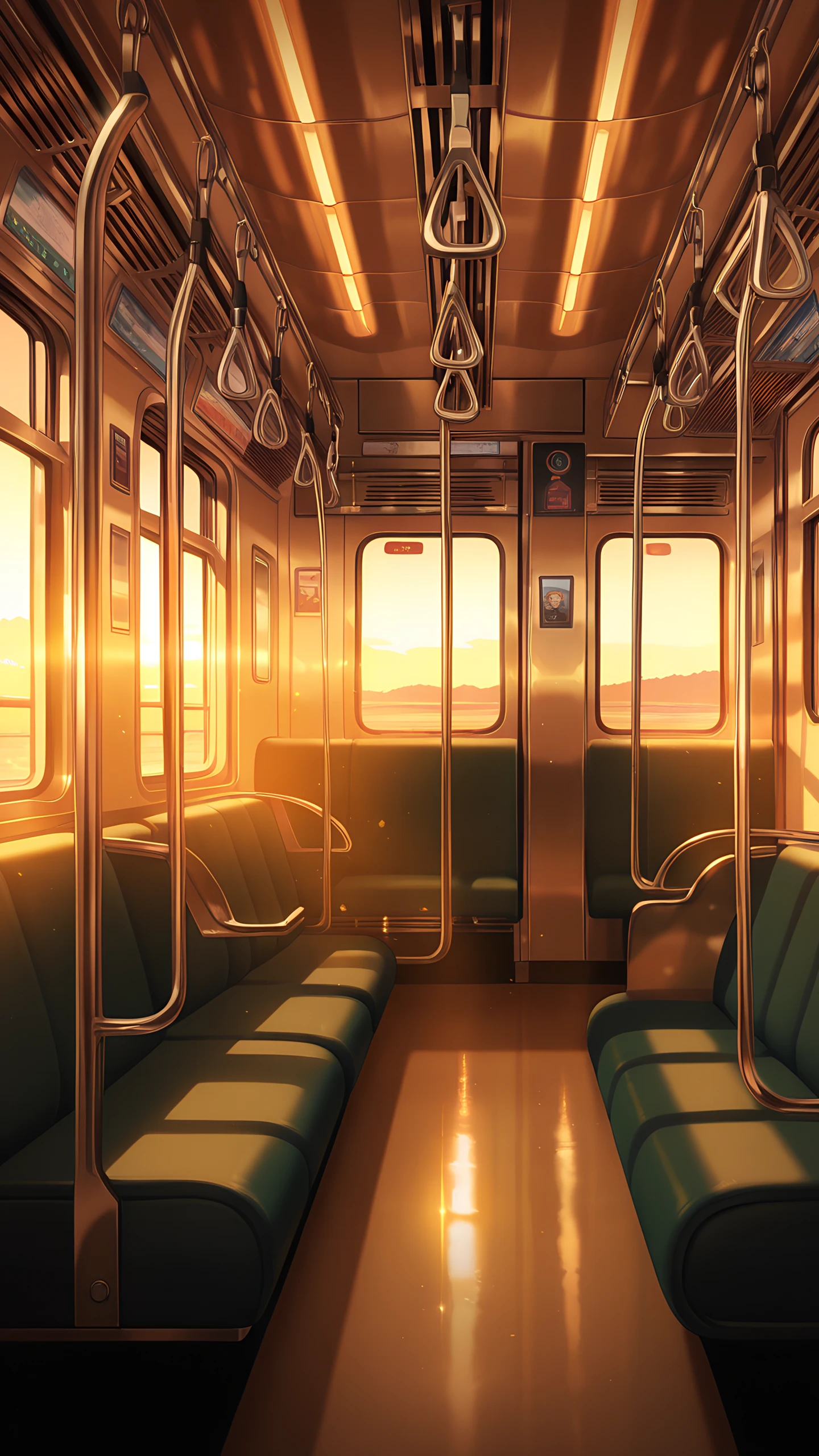 Anime Wallpaper Retro Train Interior 1440×2560 anime wallpaper