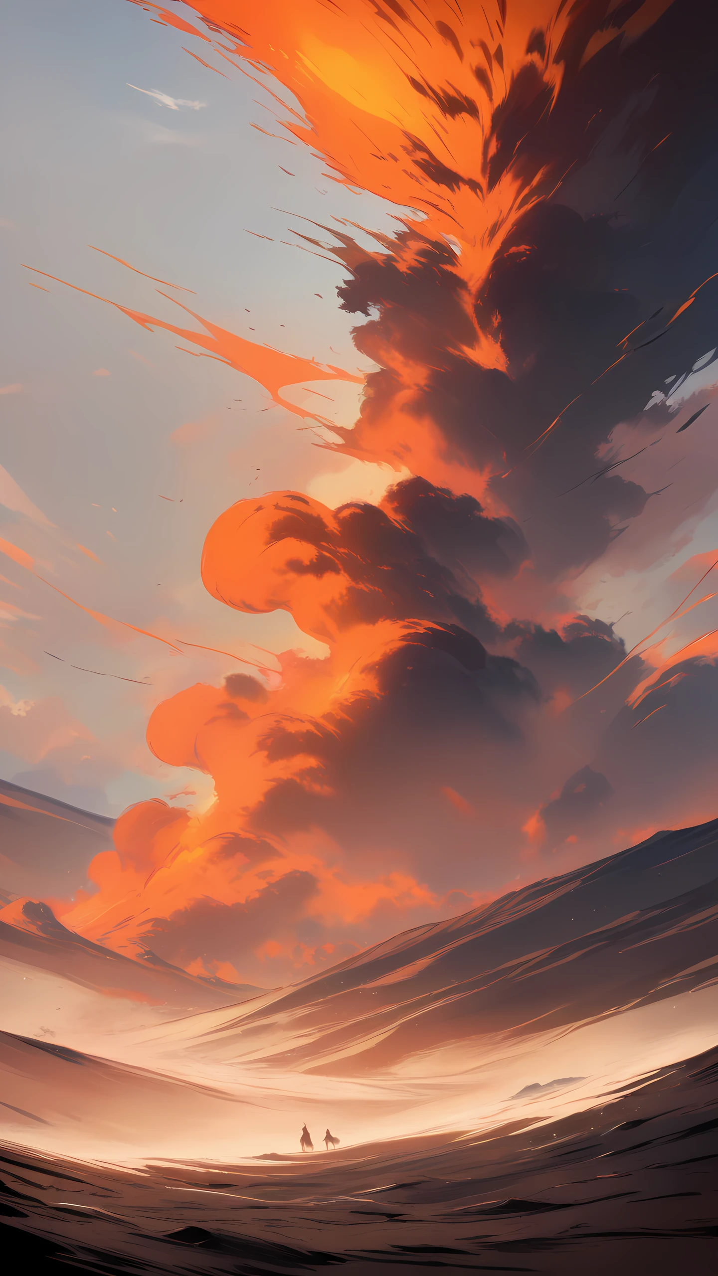 Anime Wallpaper Desert Sandstorm 1440×2560 anime wallpaper