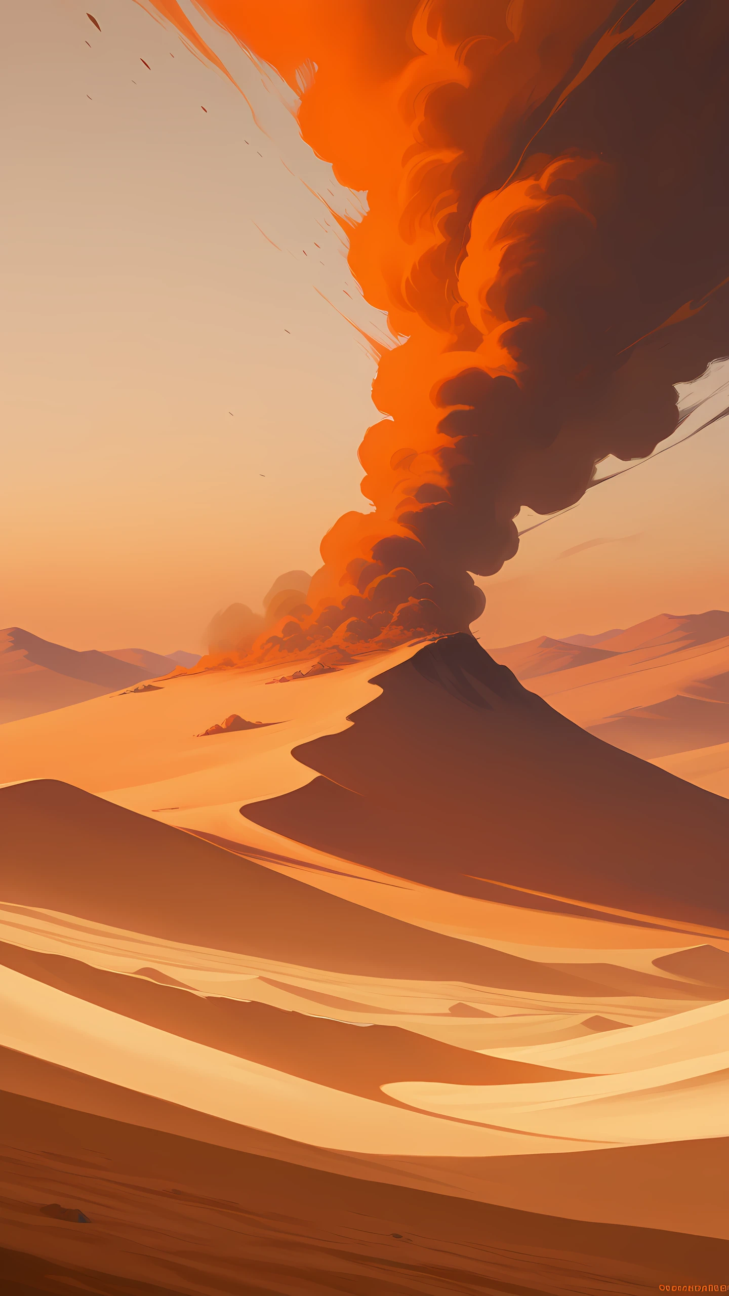 Anime Wallpaper Desert Sandstorm 1440×2560 anime wallpaper