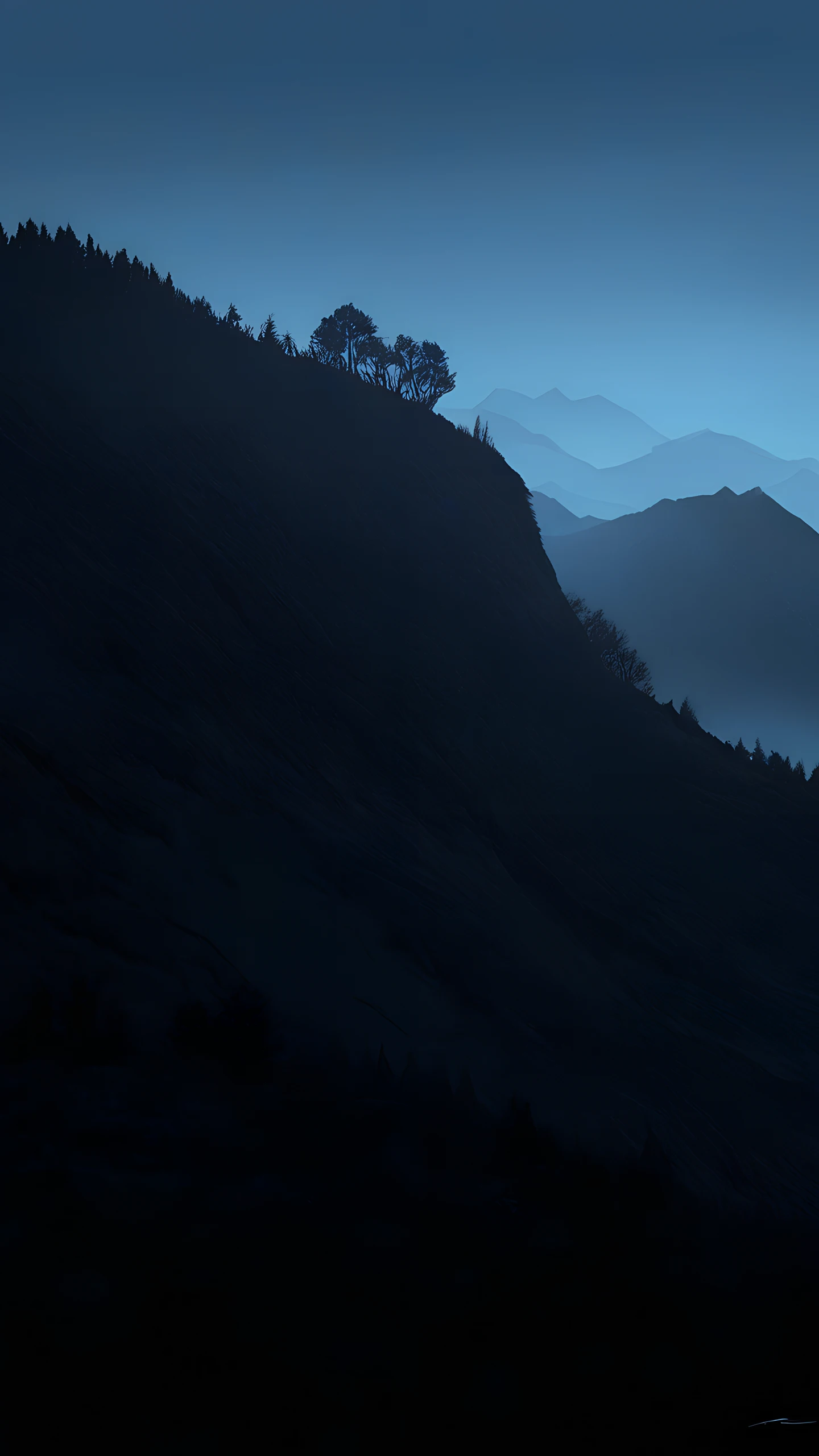 Anime Wallpaper Foggy Mountain Village 1440×2560 anime wallpaper