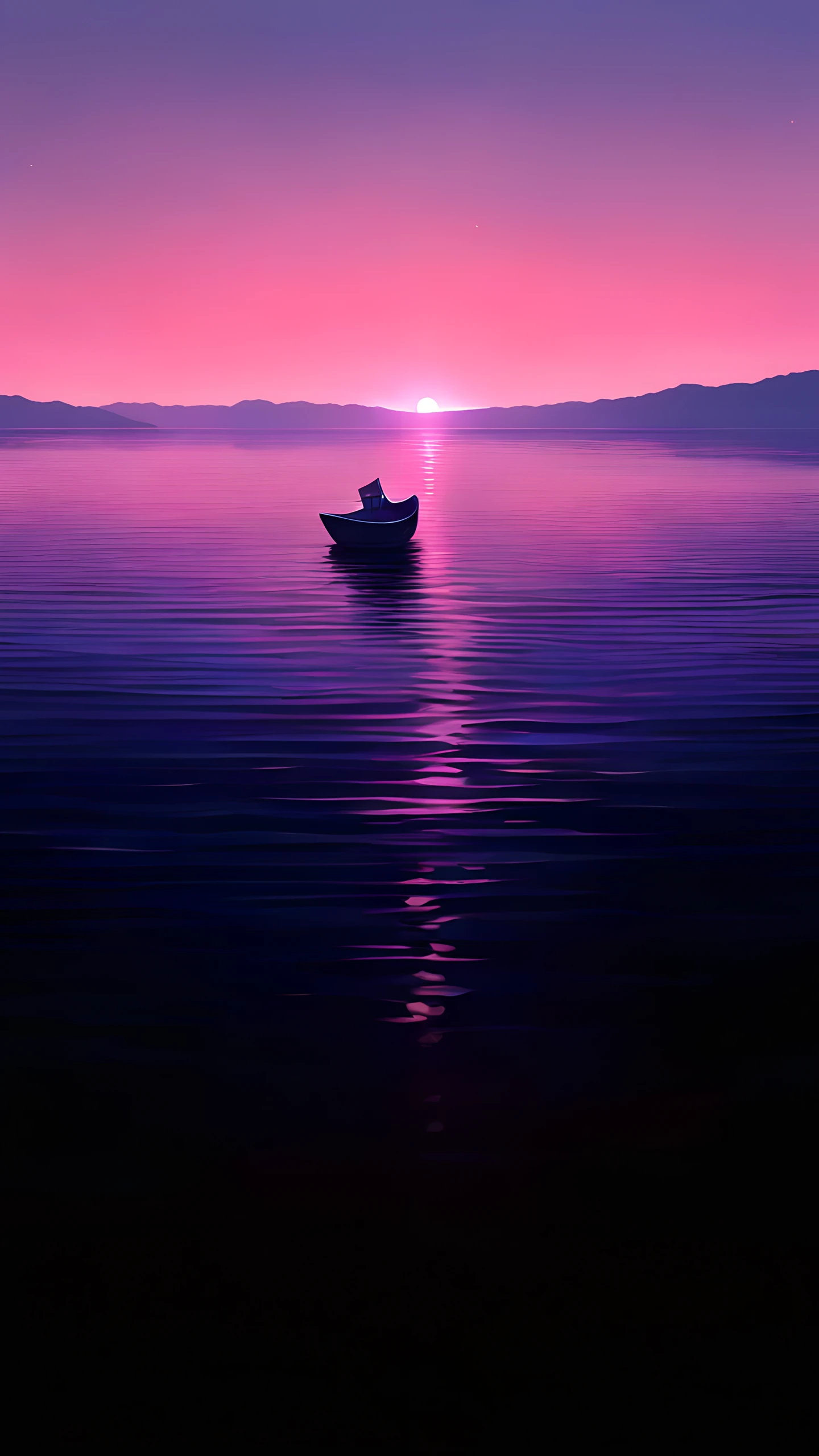 Anime Wallpaper Misty Lake Dawn 1440×2560 anime wallpaper