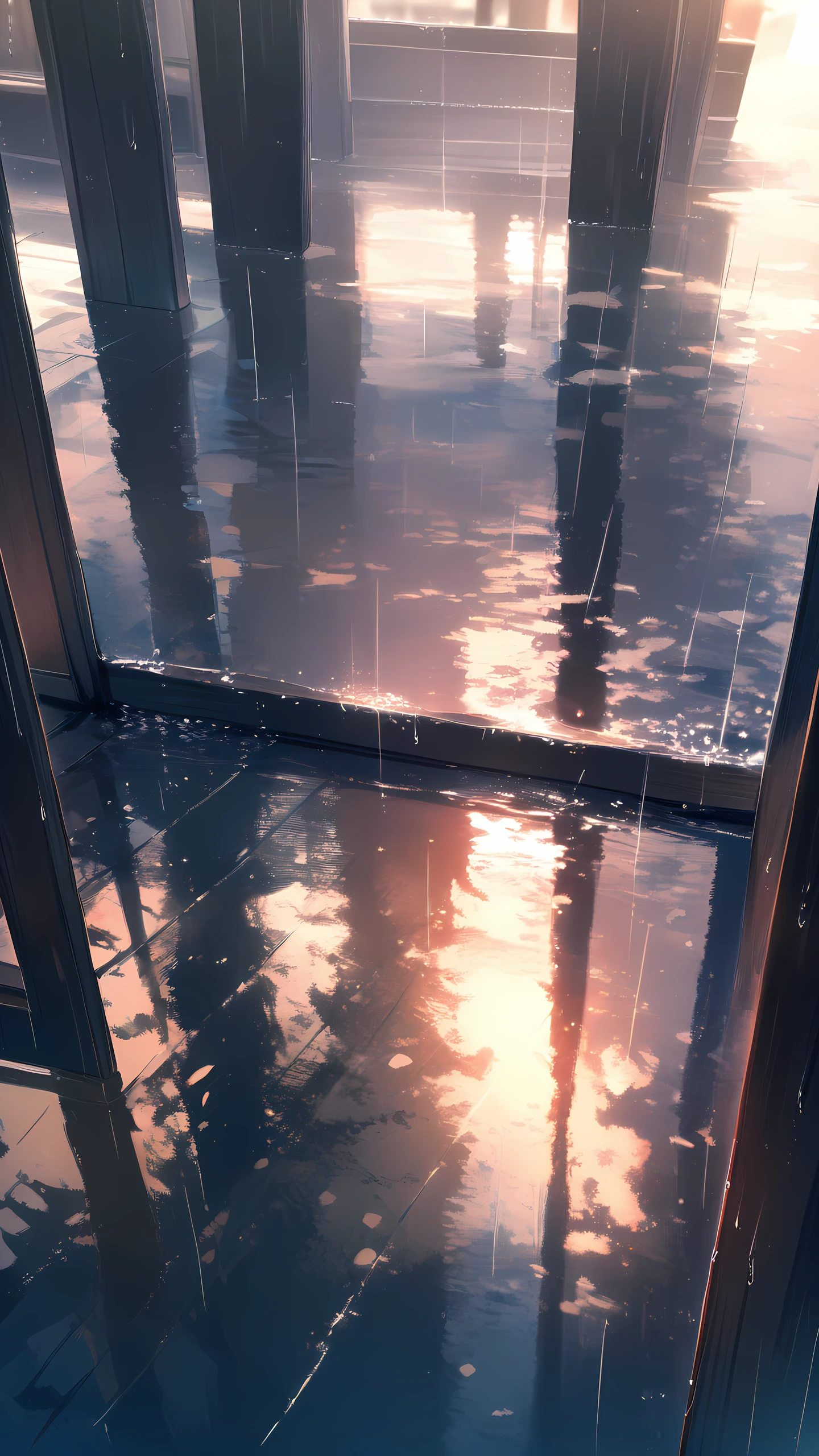 Anime Wallpaper Sunshower Street 1440×2560 anime wallpaper