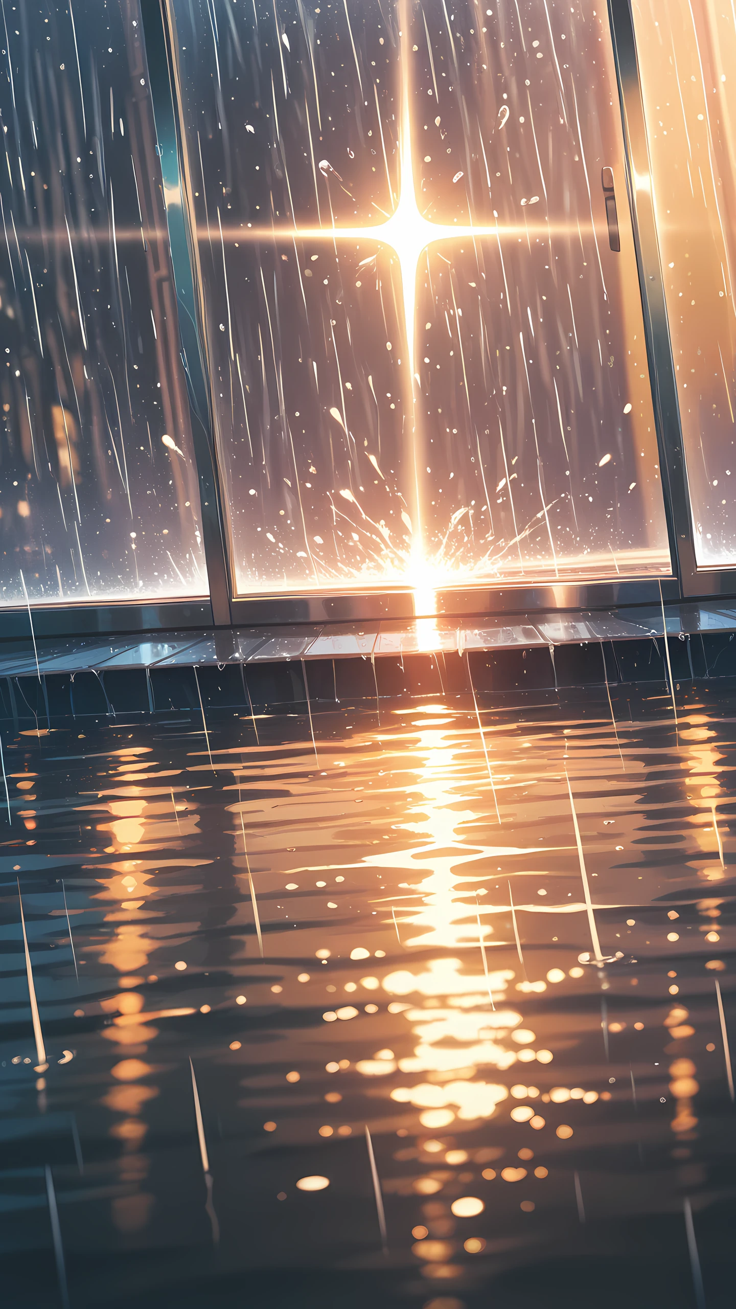 Anime Wallpaper Sunshower Street 1440×2560 anime wallpaper