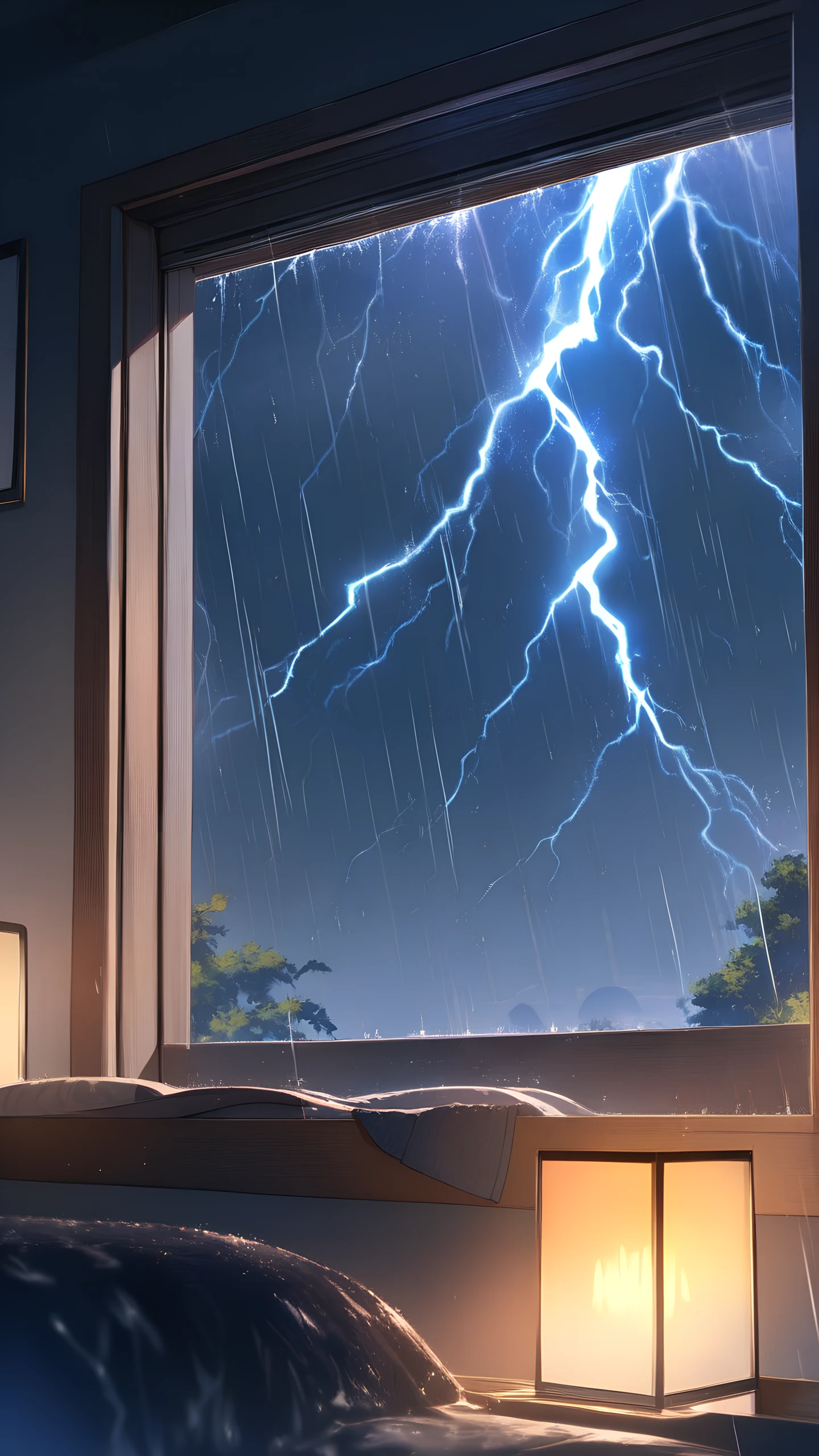 Anime Wallpaper Thunderstorm Window 1440×2560 anime wallpaper