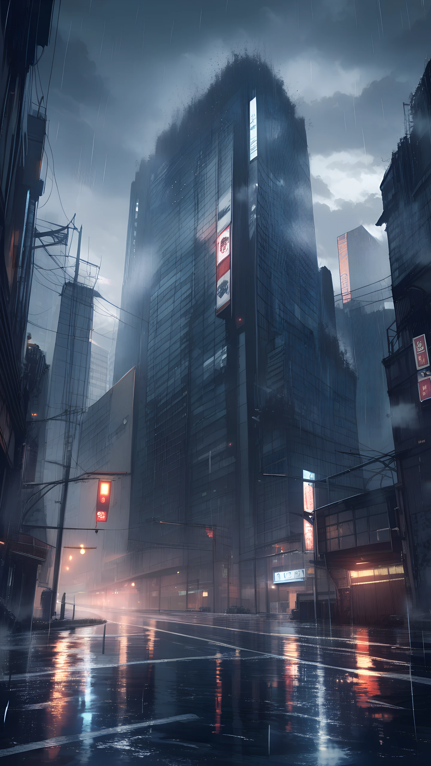 Anime Wallpaper Typhoon City 1440×2560 anime wallpaper