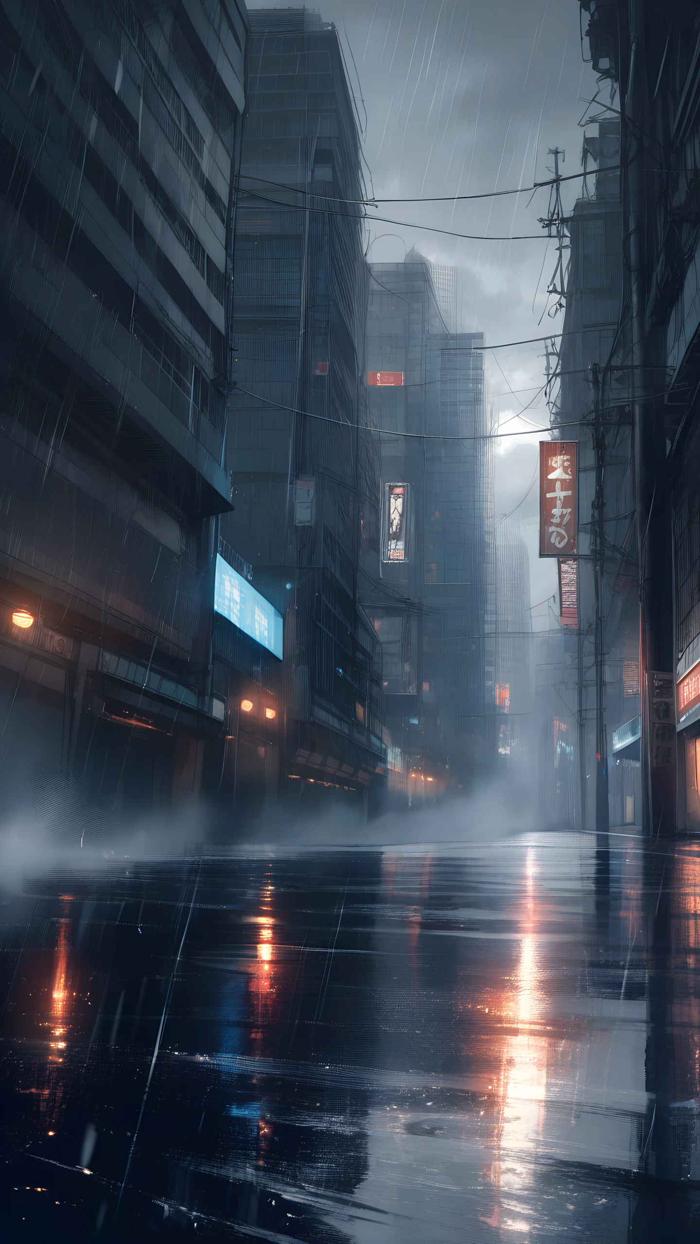 Anime Wallpaper Typhoon City 1440×2560 anime wallpaper