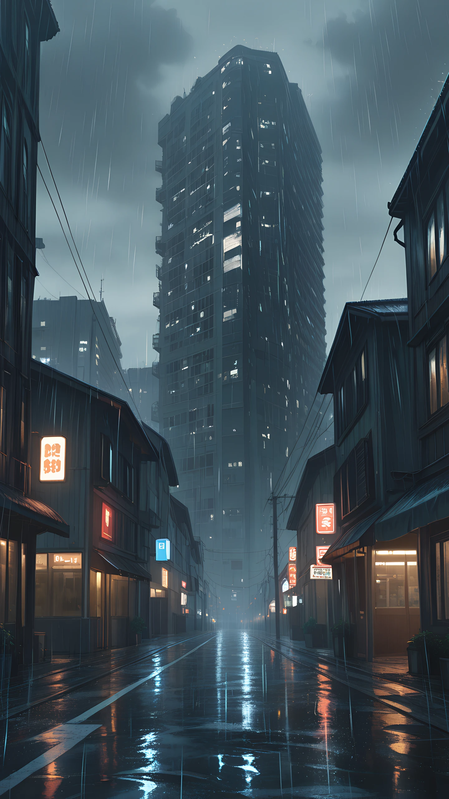 Anime Wallpaper Typhoon City 1440×2560 anime wallpaper