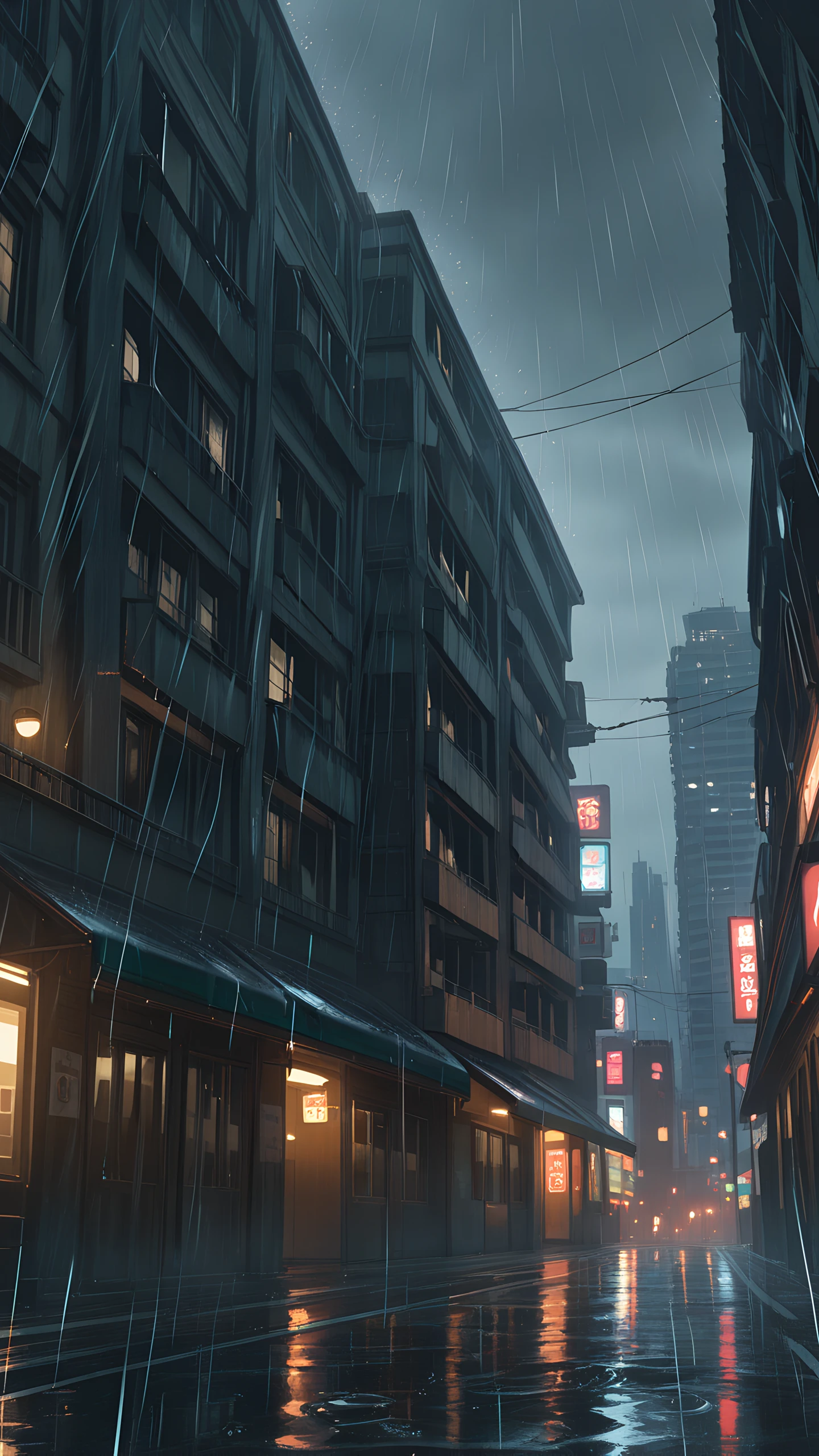 Anime Wallpaper Typhoon City 1440×2560 anime wallpaper