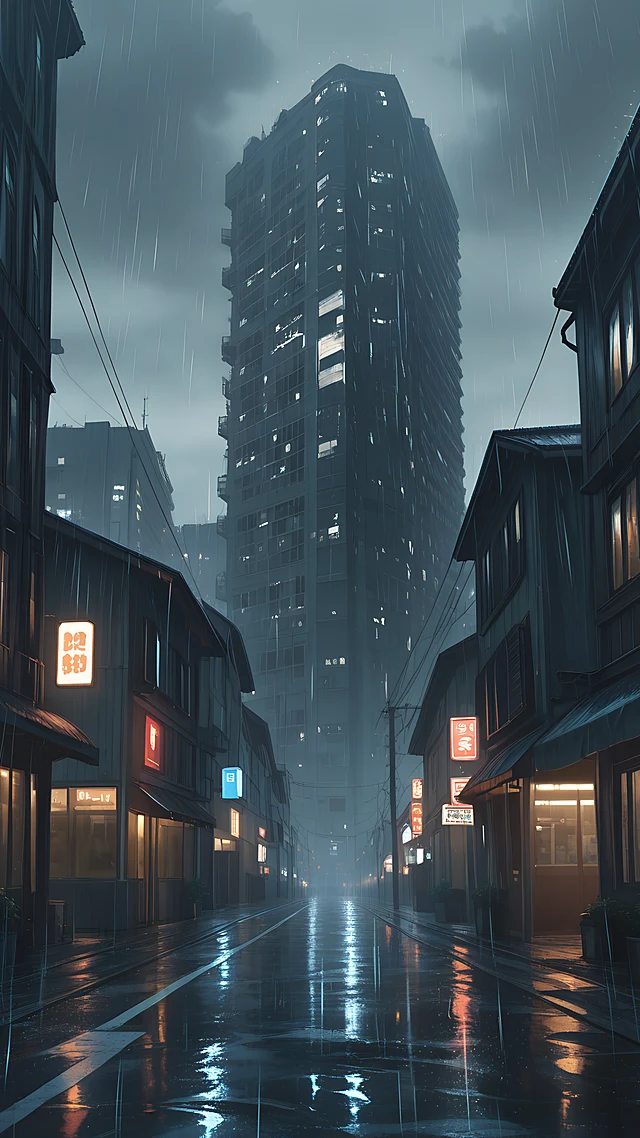 anime wallpaper typhoon city — 1440×2560